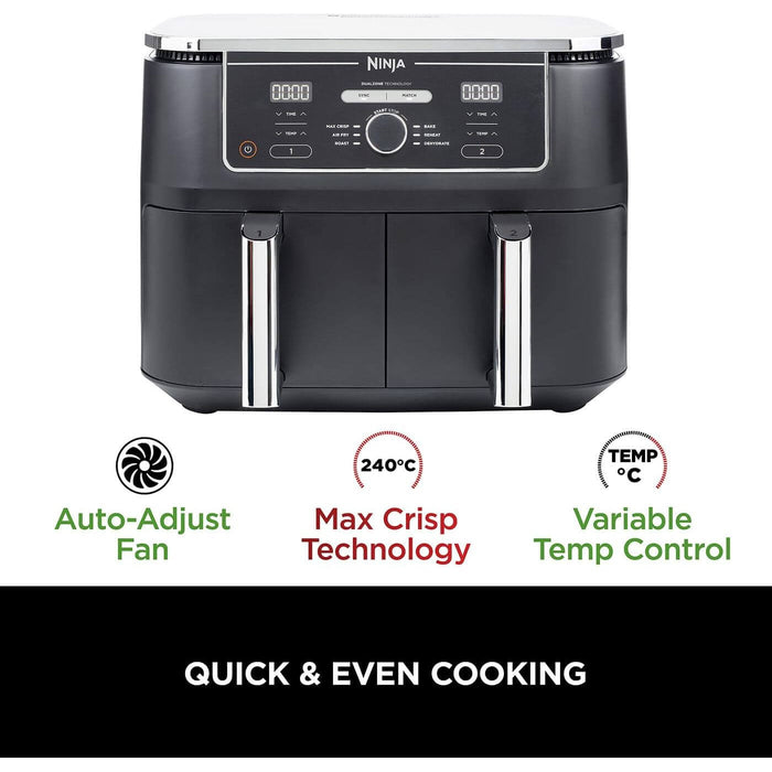 Ninja AF400UK 9.5L Dual Zone Air Fryer - Tech in a Blink